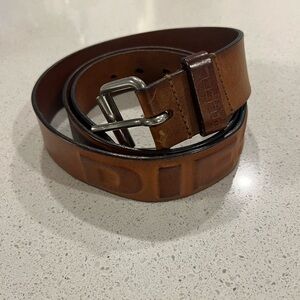 DIESEL Brown Leather Belt